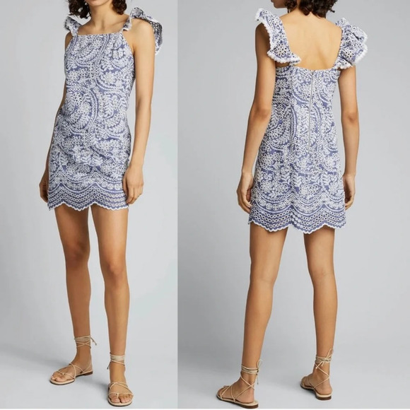 Alice + Olivia Honor Flutter Sleeve Tunic Dress - Picture 2 of 6